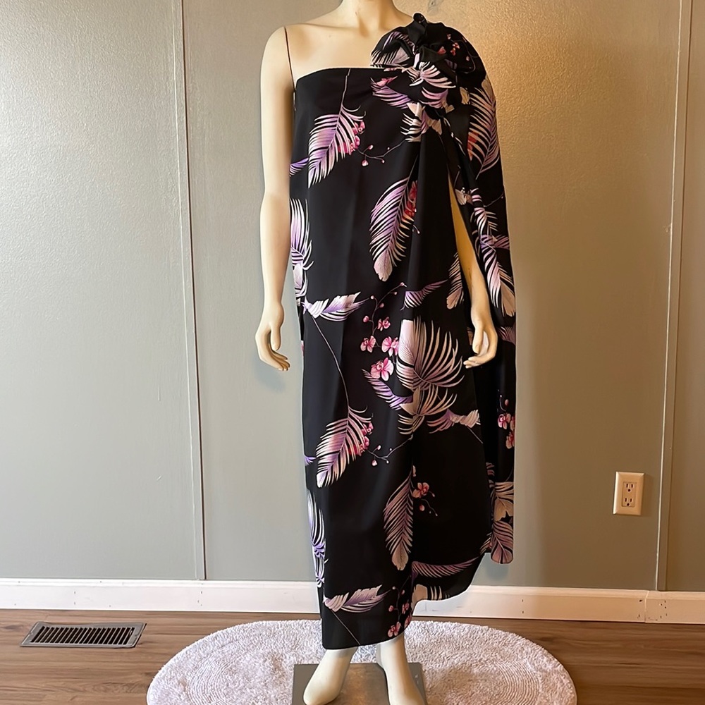 Helena’s floral, versatile, Hawaiian, beach cover up dress .